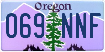 OR license plate 069NNF