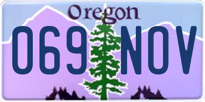 OR license plate 069NOV