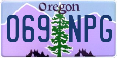 OR license plate 069NPG
