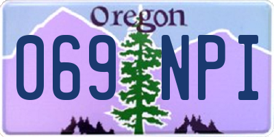 OR license plate 069NPI