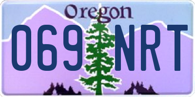 OR license plate 069NRT