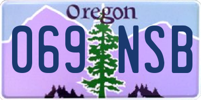 OR license plate 069NSB