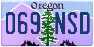 OR license plate 069NSD