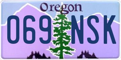 OR license plate 069NSK