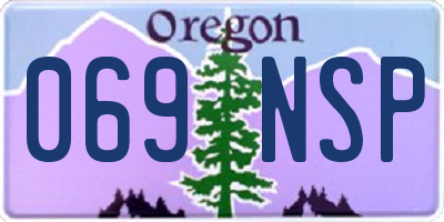 OR license plate 069NSP
