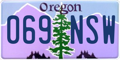 OR license plate 069NSW