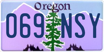 OR license plate 069NSY