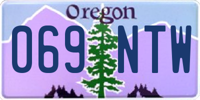 OR license plate 069NTW