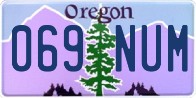 OR license plate 069NUM