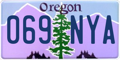 OR license plate 069NYA