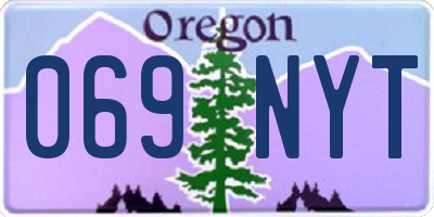 OR license plate 069NYT