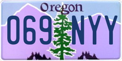 OR license plate 069NYY