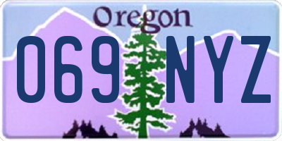 OR license plate 069NYZ