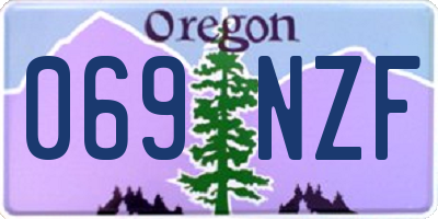 OR license plate 069NZF