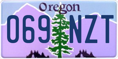 OR license plate 069NZT