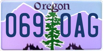 OR license plate 069OAG