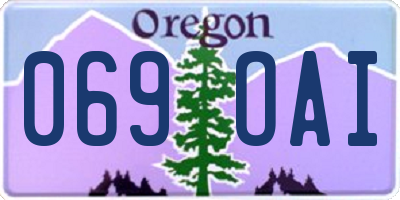 OR license plate 069OAI