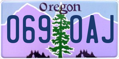 OR license plate 069OAJ