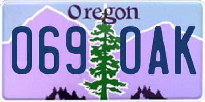 OR license plate 069OAK