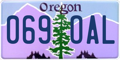 OR license plate 069OAL