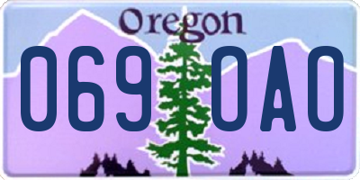 OR license plate 069OAO
