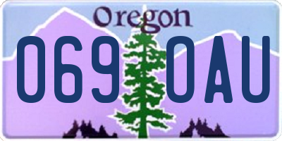 OR license plate 069OAU