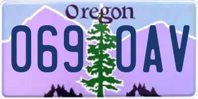 OR license plate 069OAV