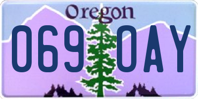 OR license plate 069OAY