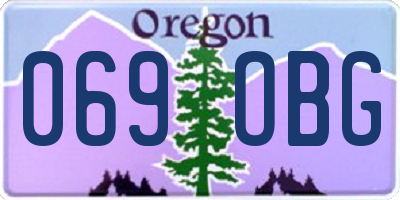 OR license plate 069OBG