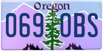 OR license plate 069OBS