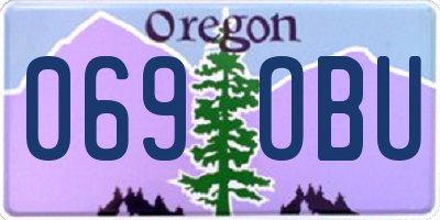OR license plate 069OBU