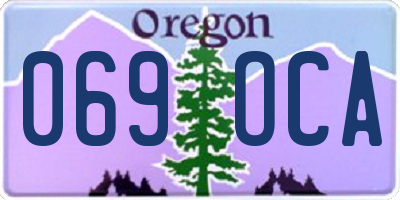 OR license plate 069OCA