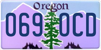 OR license plate 069OCD