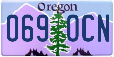 OR license plate 069OCN