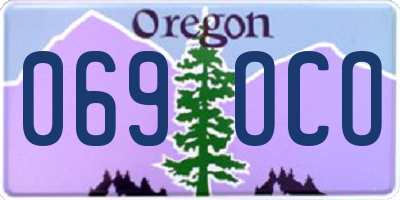 OR license plate 069OCO