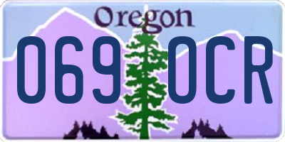 OR license plate 069OCR