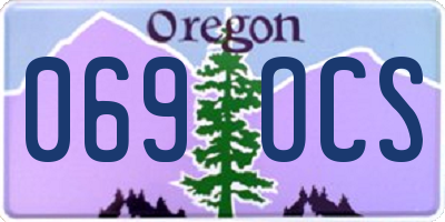OR license plate 069OCS