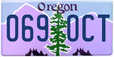 OR license plate 069OCT