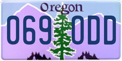 OR license plate 069ODD