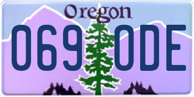 OR license plate 069ODE