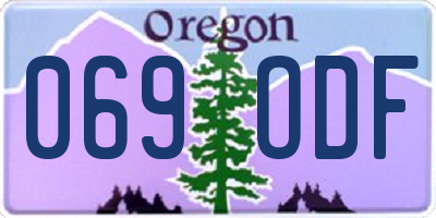 OR license plate 069ODF