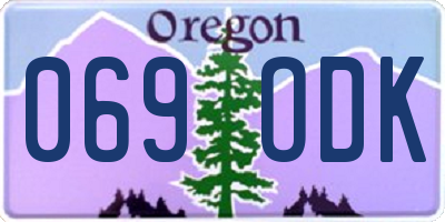 OR license plate 069ODK
