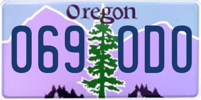 OR license plate 069ODO