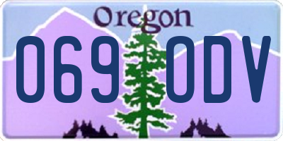 OR license plate 069ODV