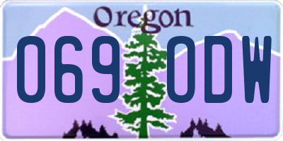 OR license plate 069ODW