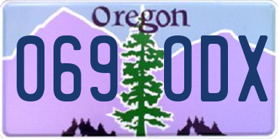 OR license plate 069ODX