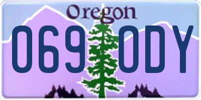 OR license plate 069ODY