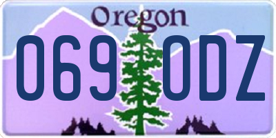 OR license plate 069ODZ