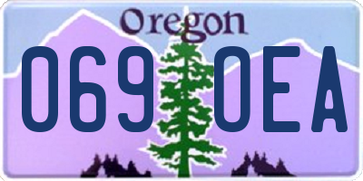 OR license plate 069OEA