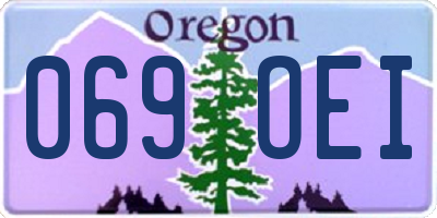 OR license plate 069OEI
